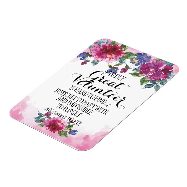 Freiwilliger Dank, Volunteer Wertschätzung Geschen Magnet (Linke Seite)