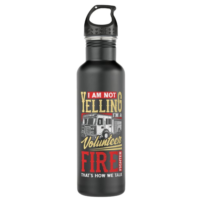 Freiwilliger Feuerwehrmann Feuerwehrmann I Bin Edelstahlflasche (Vorderseite)