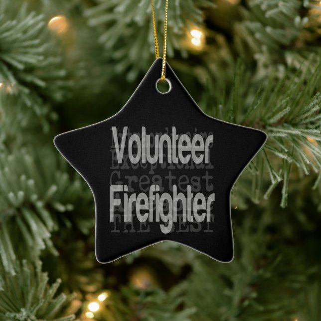 Freiwilliger Feuerwehrmann Keramik Ornament (Baum)