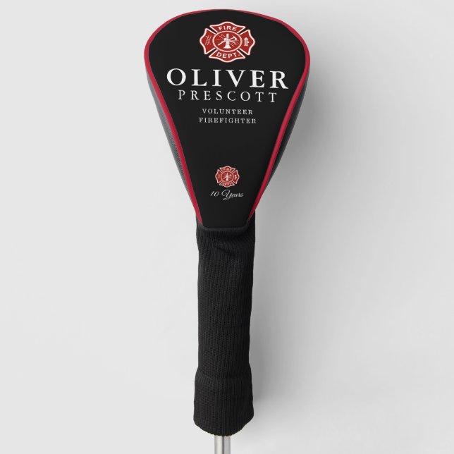 Freiwilliger Feuerwehrmann | Malteser Kreuzsymbol  Golf Headcover (Vorderseite)