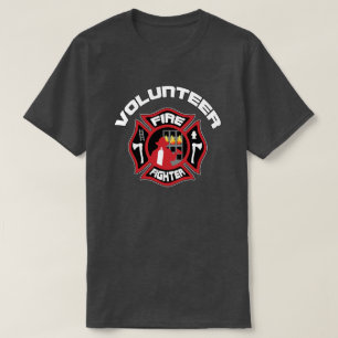 Freiwilliger Feuerwehrmann Modernes Abzeichen T-Shirt