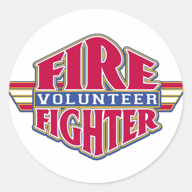 Freiwilliger Feuerwehrmann Runder Aufkleber (Vorderseite)