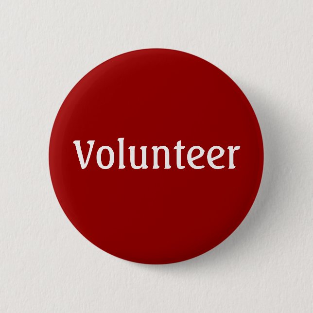 Freiwilliger Knopf - Weiß auf Rot Button (Vorderseite)