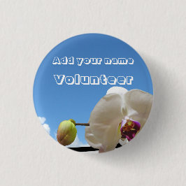 Freiwilliger Orchideen-Knopf Button