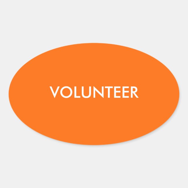 FREIWILLIGER OVALER AUFKLEBER (Vorderseite)