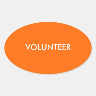 FREIWILLIGER OVALER AUFKLEBER