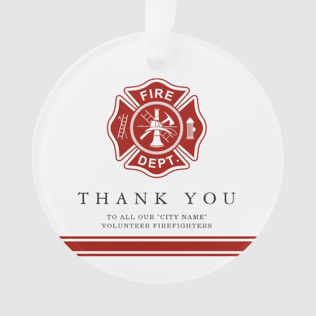 Freiwilliges Malteserkreuz des Feuerwehrmann-| Ornament (Vorderseite)