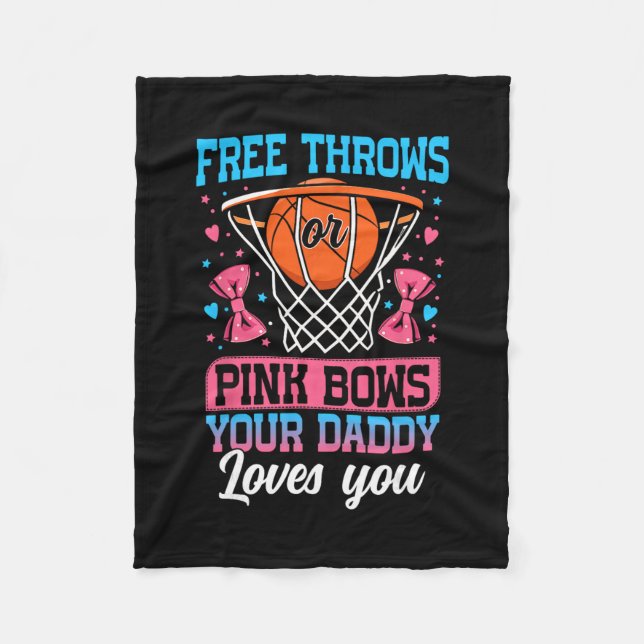Freiwürfe oder rosa Schleifen Dein Papa liebt dich Fleecedecke (Vorderseite)