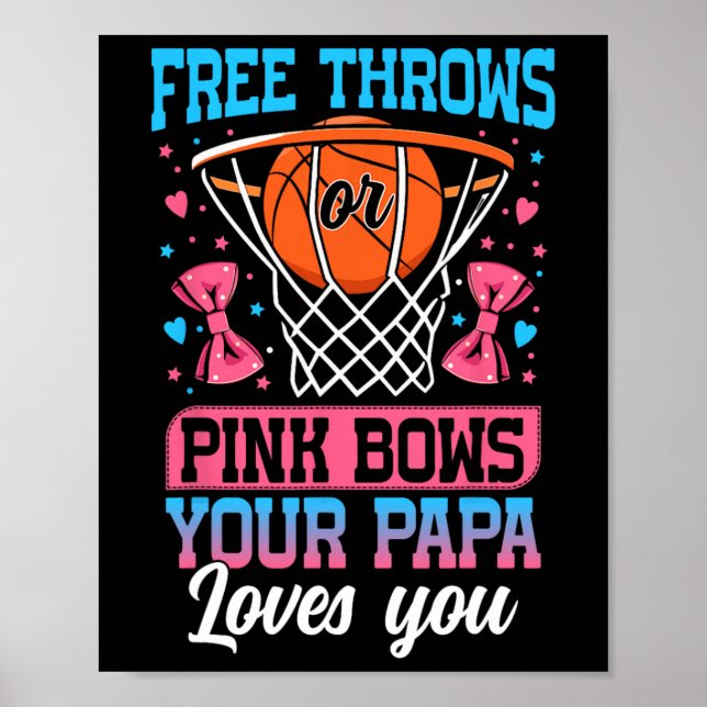 Freiwürfe oder rosa Schleifen Dein Papa liebt dich Poster (Vorne)