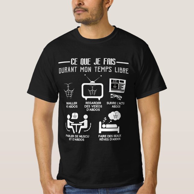 Freizeit Abdos Muskulation T-Shirt (Vorderseite)
