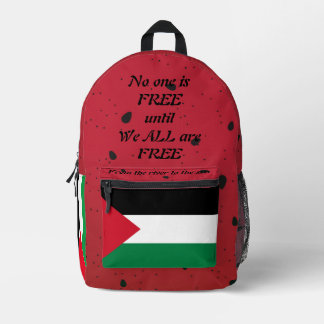FREIZEIT ! Druckknopf für palästinensische Fahne N Bedruckter Rucksack