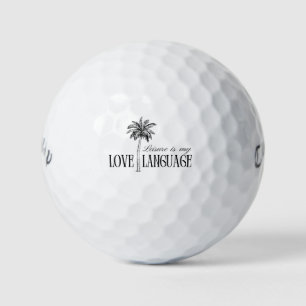 'Freizeit ist meine Liebessprache' Lustiges Renten Golfball