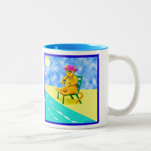 Freizeit-Katzen-Tasse Zweifarbige Tasse