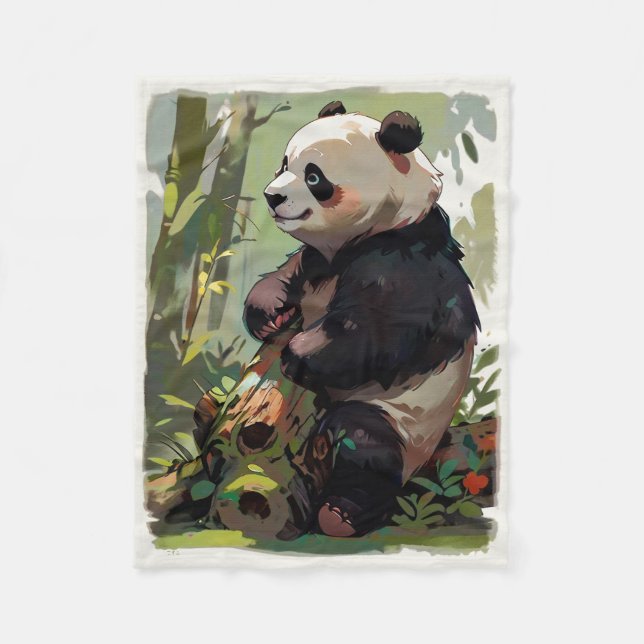 Freizeitbär - Panda Bear Fleecedecke (Vorderseite)