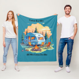 Freizeitfahrzeug-Campinglagerfeuer anpassen Fleecedecke