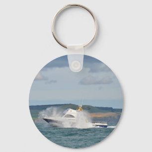 Freizeitfischboot Schlüsselanhänger