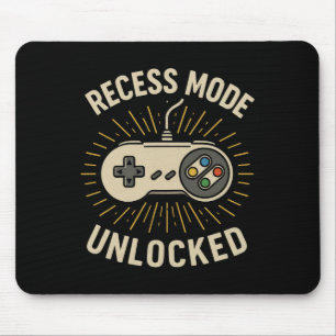 Freizeitmodus freigeschaltet Retro-Schul-Gamer-Con Mousepad