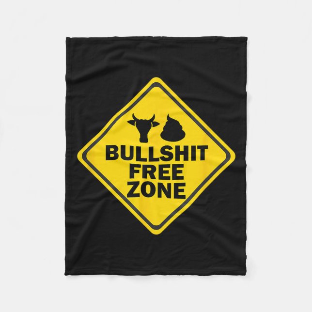 Freizone Schild Humor Lustiger Sarkastischer Spruc Fleecedecke (Vorderseite)