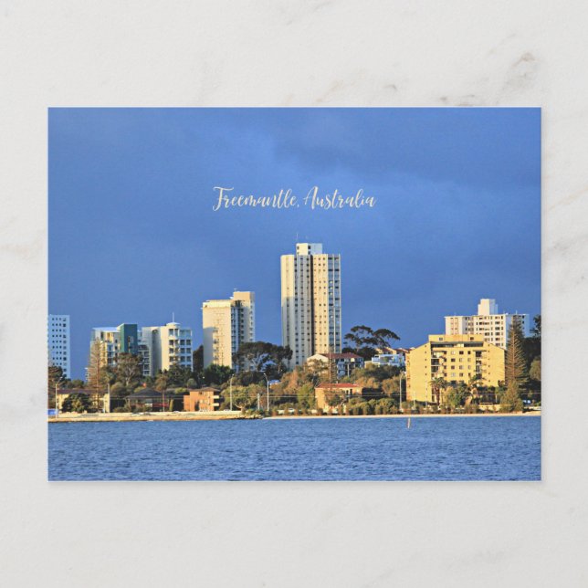 Fremantle, Skyline Australiens Postkarte (Vorderseite)