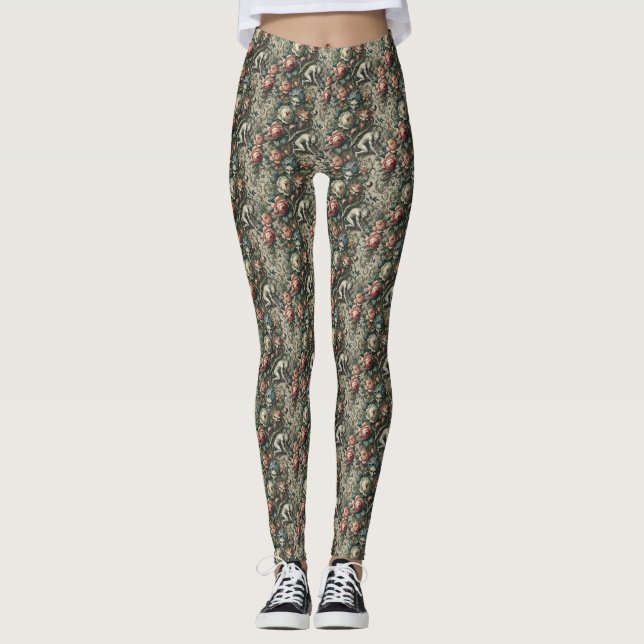 Fremde im Park bei Nacht - Gotisches Delirium Leggings (Vorderseite)