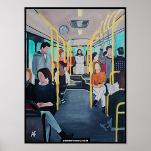 Fremder im Bus Gemälde von Alfred Fox Poster