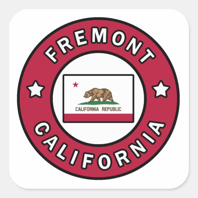 Fremont California Quadratischer Aufkleber (Vorderseite)