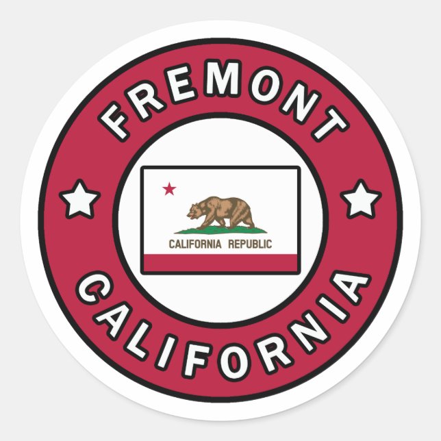 Fremont California Runder Aufkleber (Vorderseite)