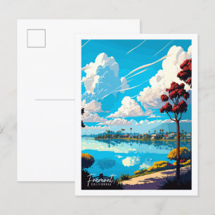 Fremont California Vintage Illustration Postkarte