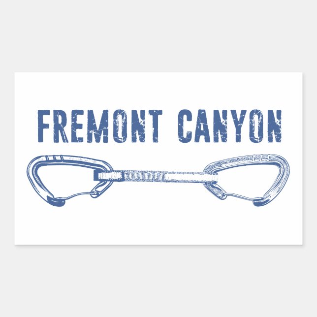 Fremont Canyon Wyoming Rock Climbing Quickziehung Rechteckiger Aufkleber (Vorderseite)