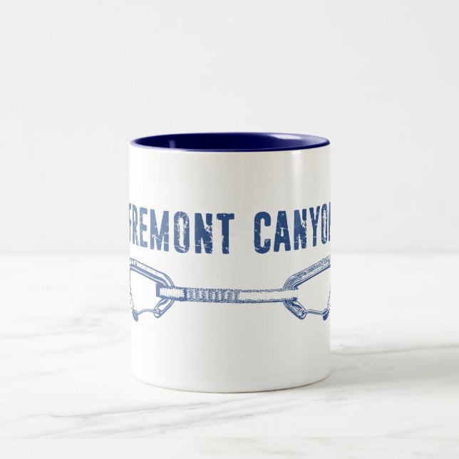 Fremont Canyon Wyoming Rock Climbing Quickziehung Zweifarbige Tasse (Mittel)