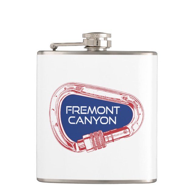 Fremont Canyon Wyoming Rock Klettersteig Carabiner Flachmann (Vorderseite)