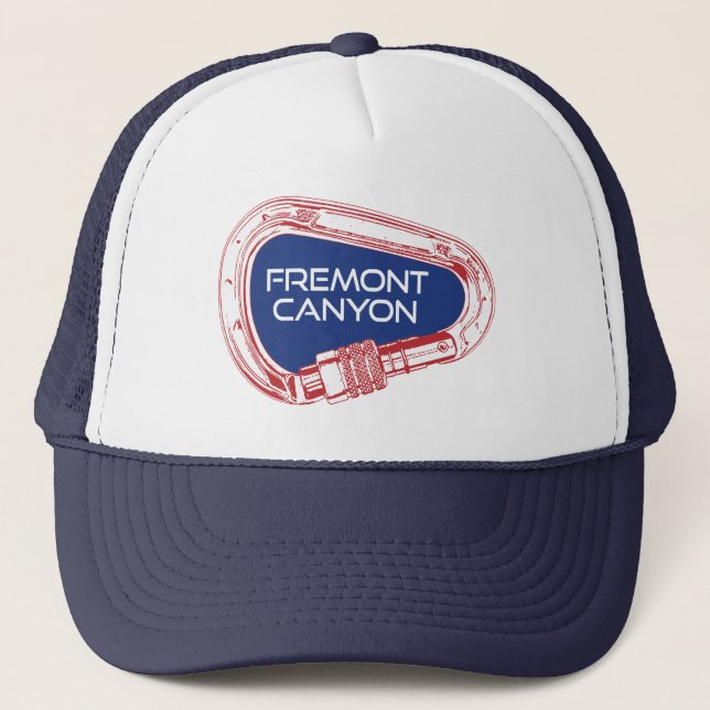 Fremont Canyon Wyoming Rock Klettersteig Carabiner Truckerkappe (Vorderseite)