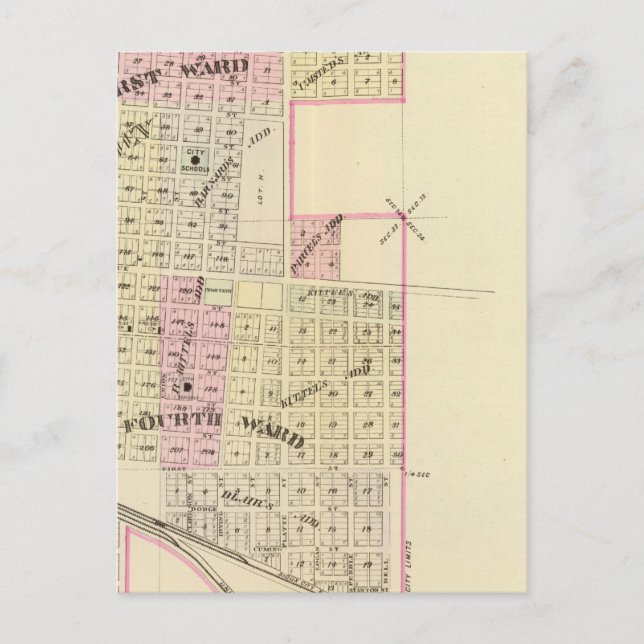 Fremont, Nebraska Postkarte (Vorderseite)