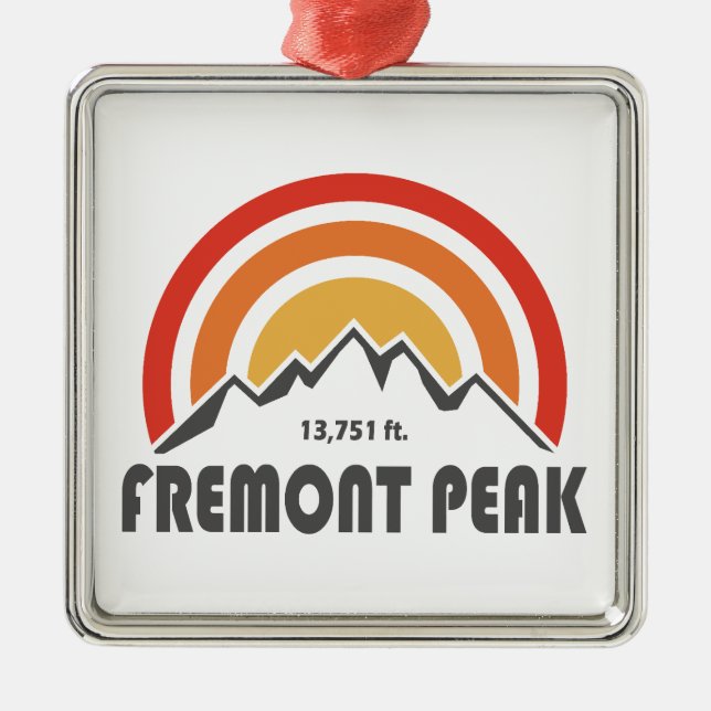 Fremont Peak Wyoming Ornament Aus Metall (Vorne)