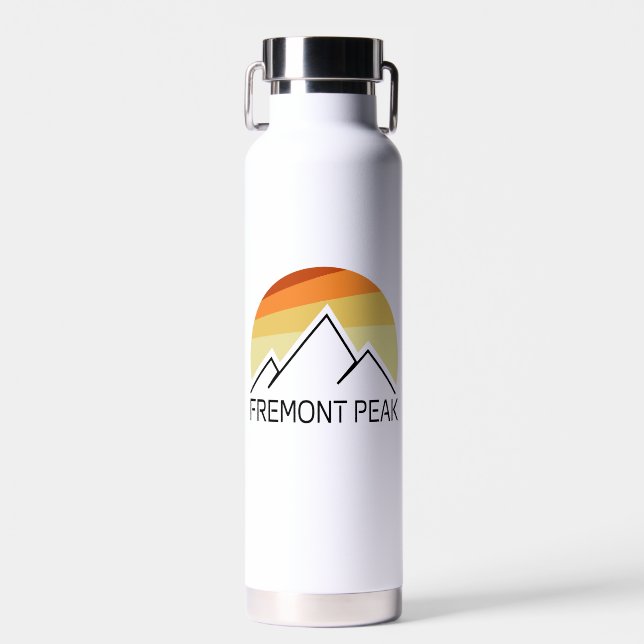 Fremont Peak Wyoming Retro Trinkflasche (Vorne)