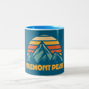 Fremont Peak Wyoming Retro Türkis Zweifarbige Tasse