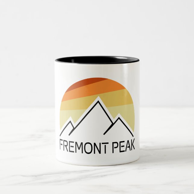 Fremont Peak Wyoming Retro Zweifarbige Tasse (Mittel)