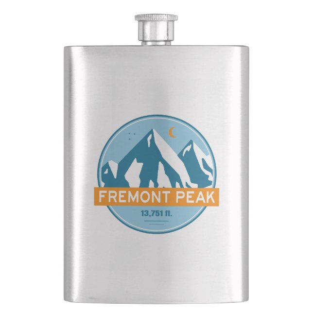 Fremont Peak Wyoming Stars Moon Flachmann (Vorderseite)