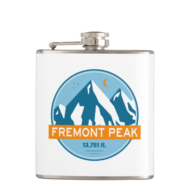 Fremont Peak Wyoming Stars Moon Flachmann (Vorderseite)