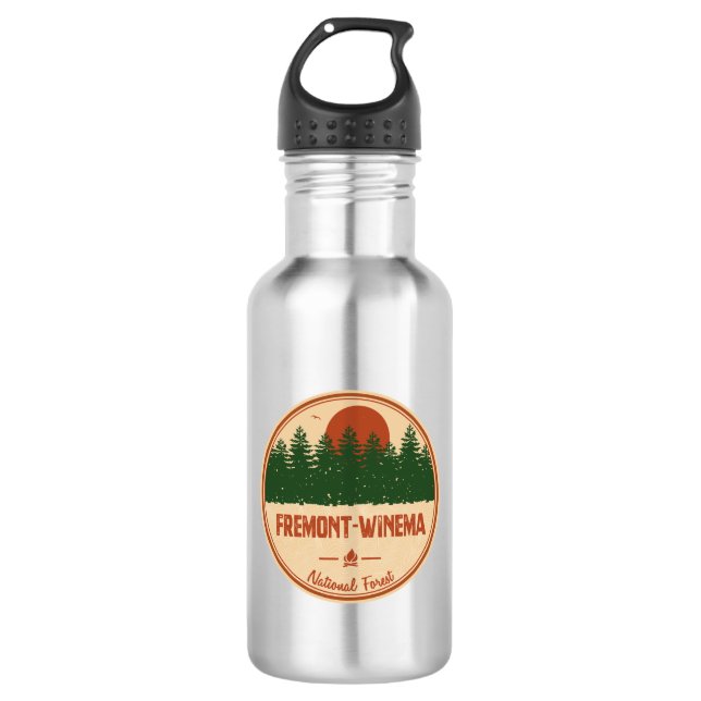 Fremont-Winema National Forest Edelstahlflasche (Vorderseite)