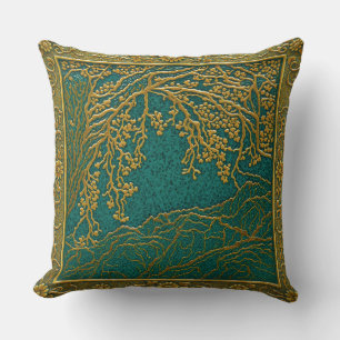 French Alps Gold Lemon Teal Shades Kissen