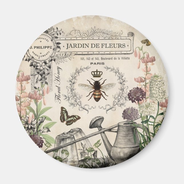 FRENCH BEE GARDEN MAGNET (Vorne)
