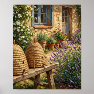 French Bee Skeps Lavendelhonig I Poster