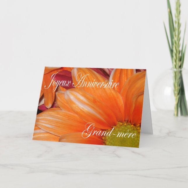 French Birthday Card For Grandmother Karte (Vorderseite)