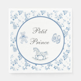 French Blue Chinoiserie Baby Showroom Napkins Serviette