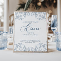 French Blue Chinoiserie Wie viele Kisses Game
