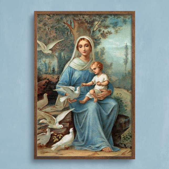 French Blue Madonna Poster (Von Creator hochgeladen)