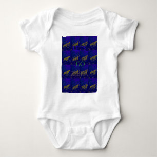 French Blue Safari Lasse Go Zebra Hakuna Matata Baby Strampler