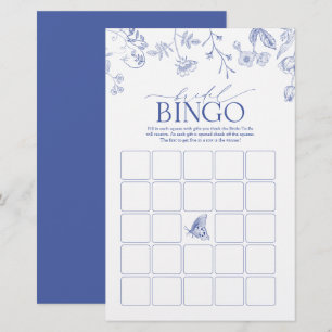 French Blue & White Viktorianisch Bridal Bingo Gam