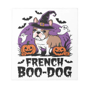 French Boo Dog � der gruseligste Welpe Notizblock